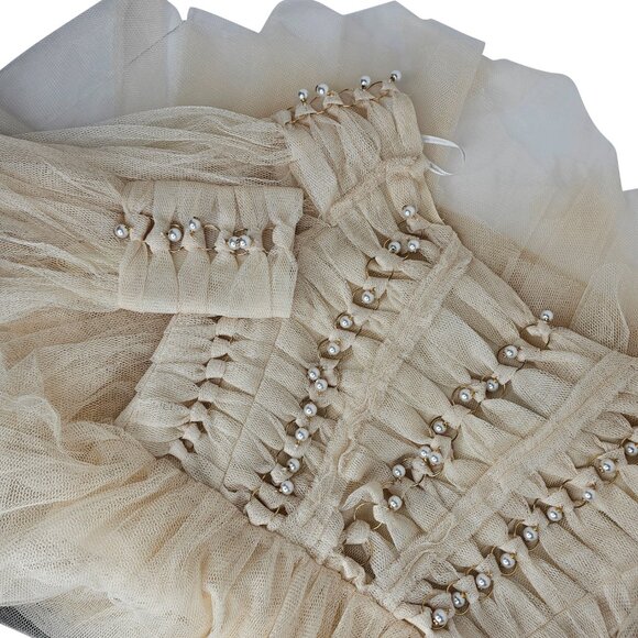 ZIMMERMANN S/22 "Rhythmic" Trim Tulle Dress | Size 2 US 6 8 | Retail $2890 - Picture 5 of 9